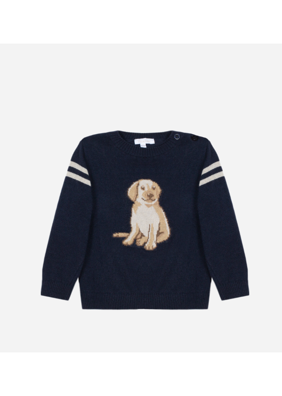 Patachou donker blauwe bloes met hond