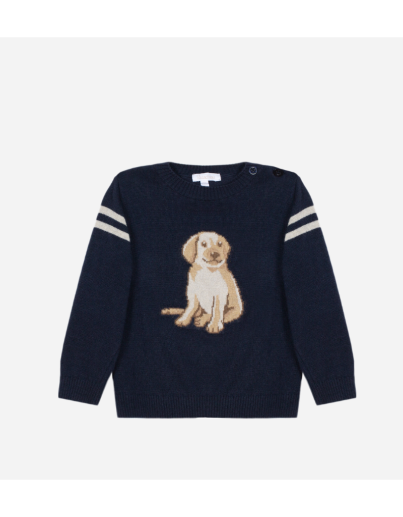 Patachou donker blauwe bloes met hond