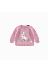 Patachou roze trui met geborduurd eendje