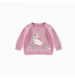 Patachou roze trui met geborduurd eendje