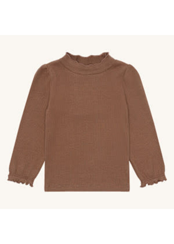 Hust and Claire Hust and Claire-Mocha T-shirt Amma- geribbeld