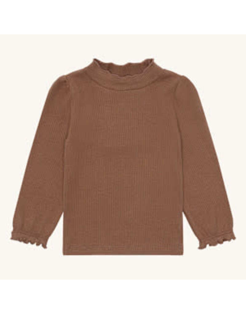 Hust and Claire Hust and Claire-Mocha T-shirt Amma- geribbeld