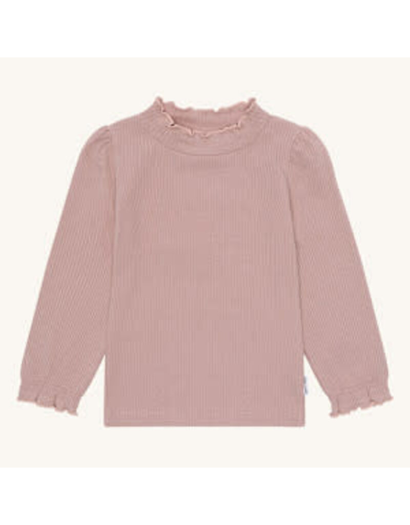 Hust and Claire Hust and Claire-zachtroze T-shirt Amma- geribbeld