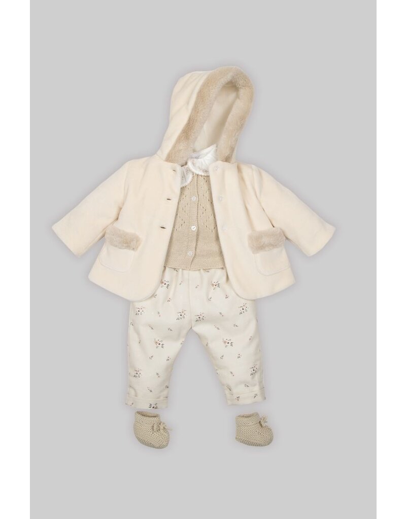 Patachou Patachou - velours jasje met faux fur afwerking