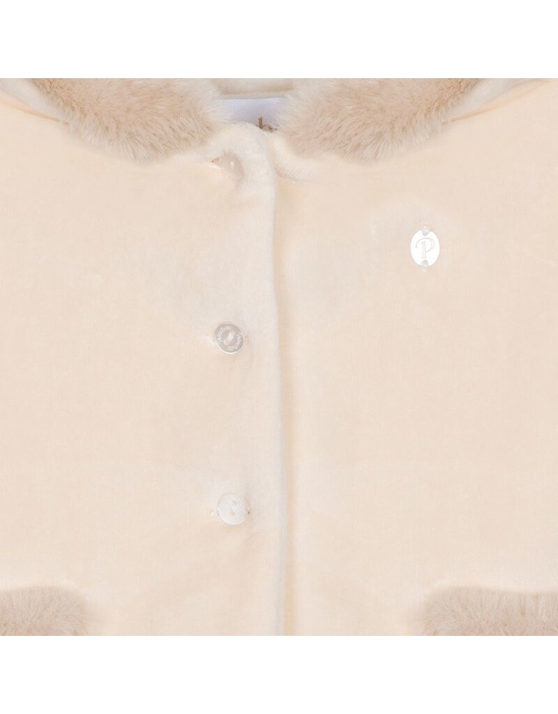 Patachou Patachou - velours jasje met faux fur afwerking