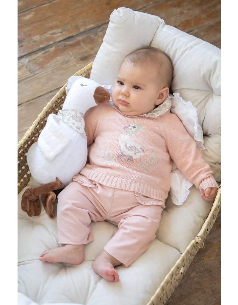 Patachou roze trui met geborduurd eendje