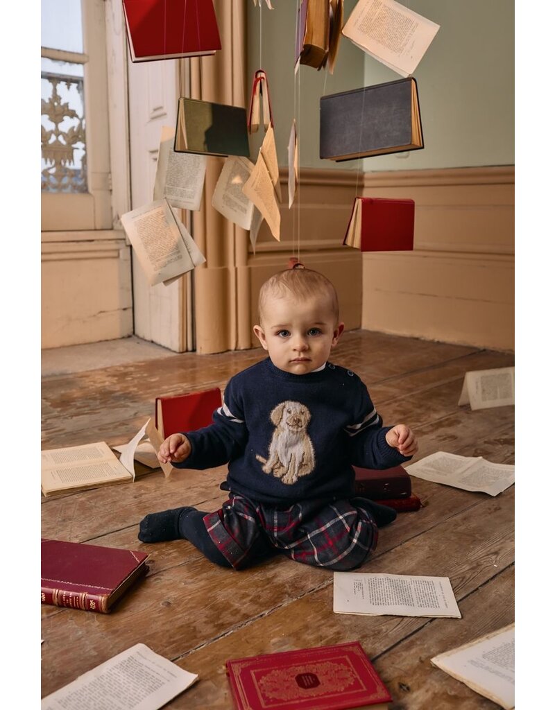 Patachou donker blauwe bloes met hond