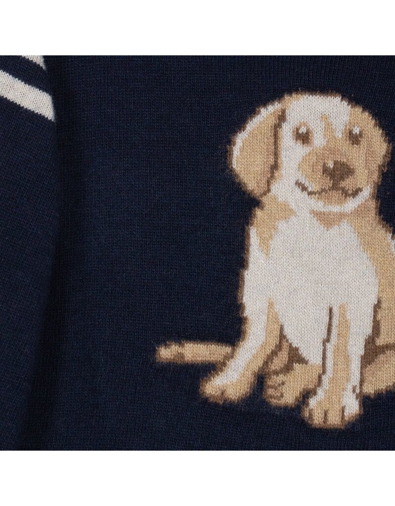 Patachou donker blauwe bloes met hond