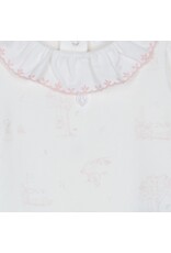 Patachou witte body met roze afwerkingen en kraag