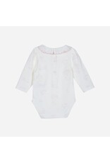 Patachou witte body met roze afwerkingen en kraag