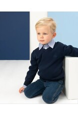 Natini Natini  - Hemd Pierrot - blauw gestreept