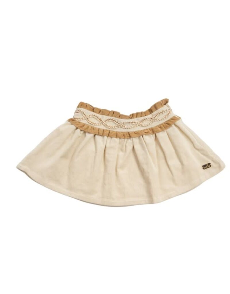 Natini Natini - Rok ribfluweel - cream
