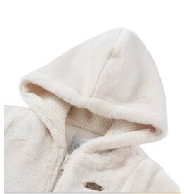 Natini Natini - Jas fake fur ecru - bows