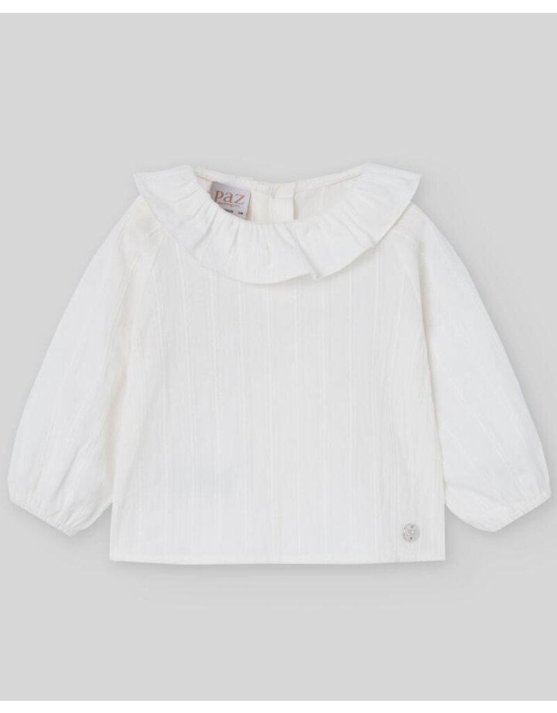 Paz Rodriguez Paz-bloesje met kraag-Violeta-cream