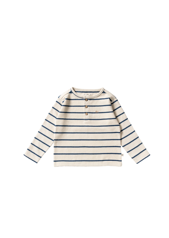 Your Wishes Terry blouse - striped blue