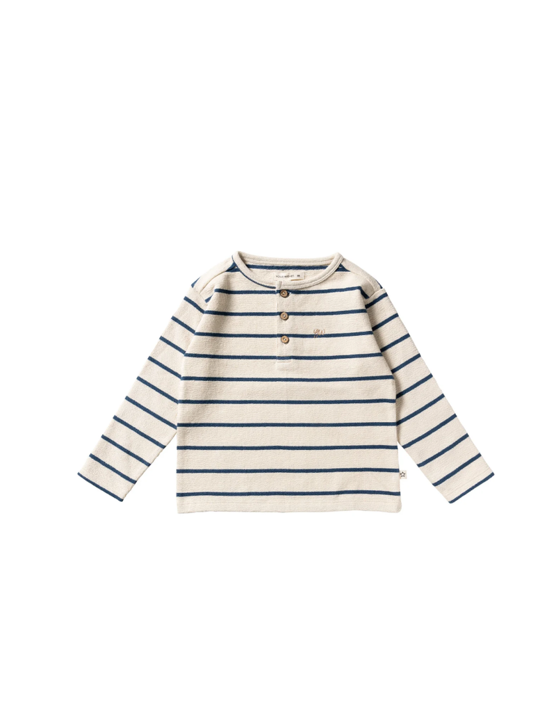 Your Wishes Terry blouse - striped blue