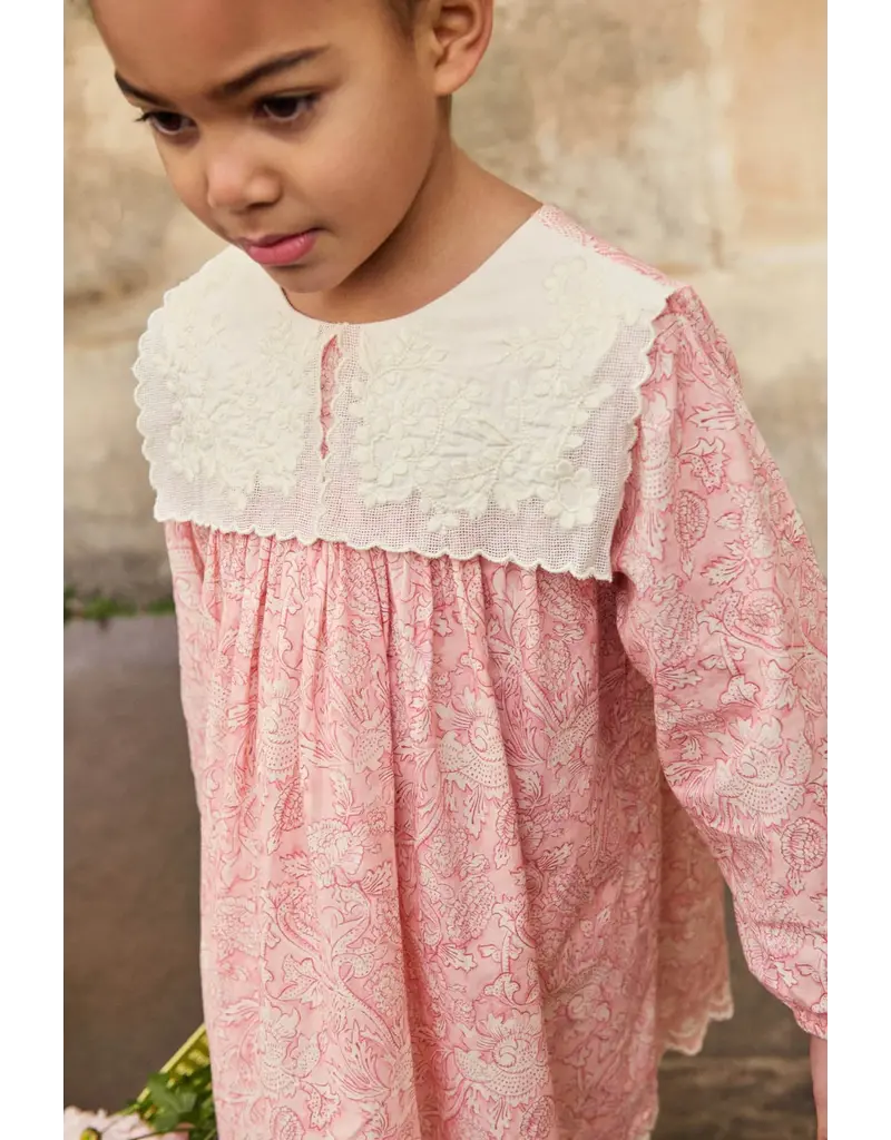 Louise Misha Louise Misha - Jurk Arinola - Kraag pink
