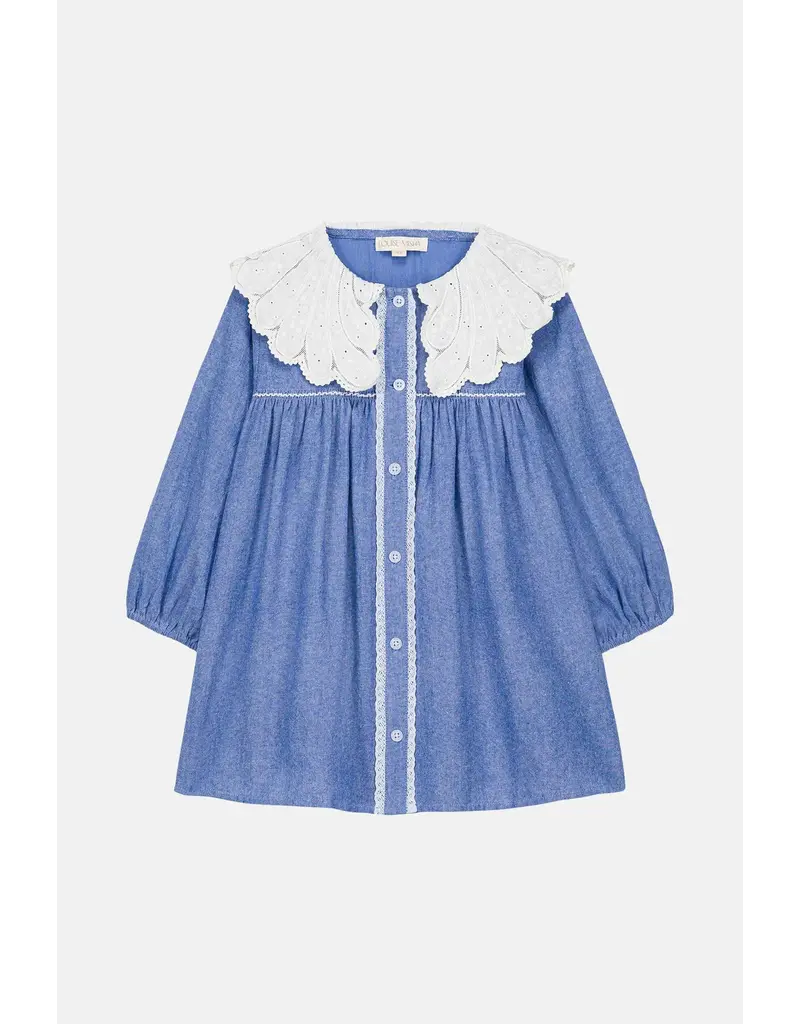 Louise Misha Louise Misha - Jurk Hyacinte blauw