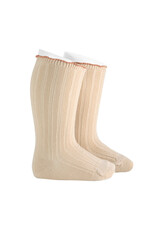 Condor Condor - kniekousen rib frull rand  - 304 (beige)