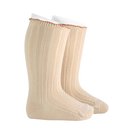 Condor Condor - kniekousen rib frull rand  - 304 (beige)