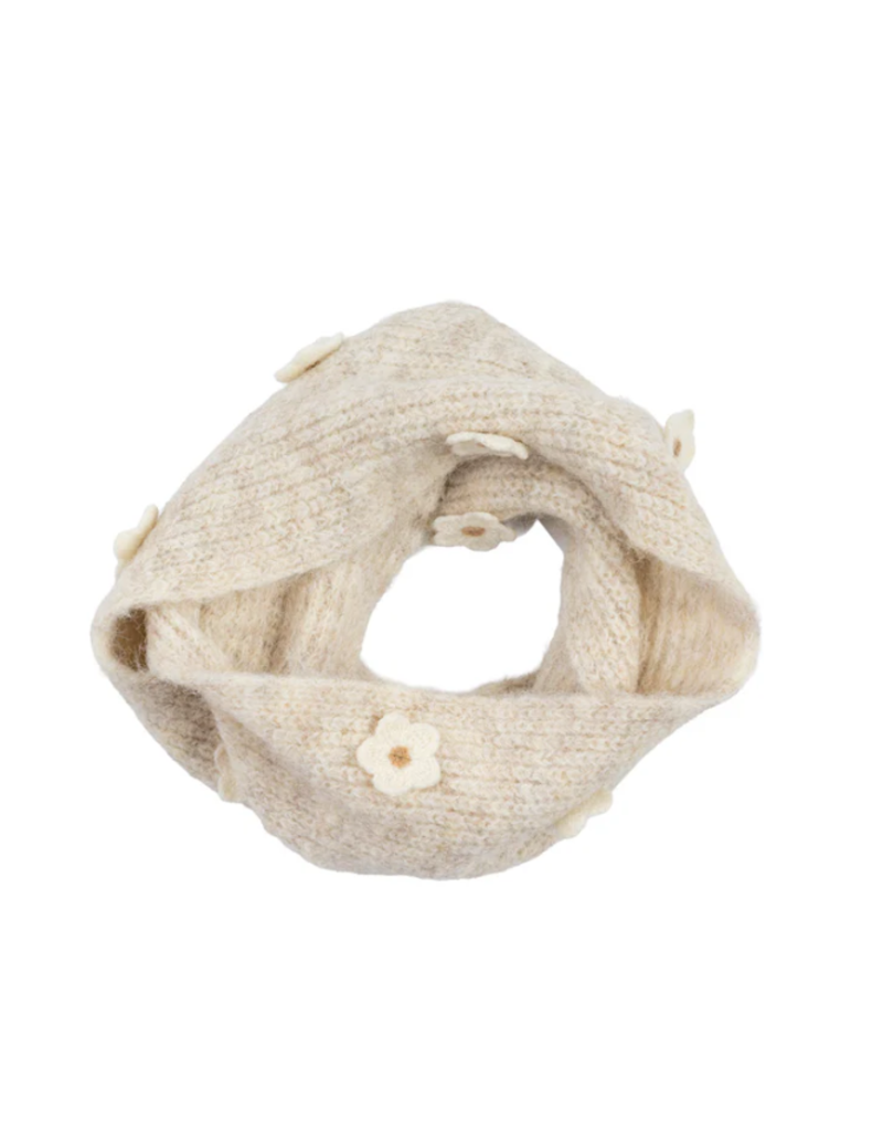 Natini Natini - Sjaal beige met flowers