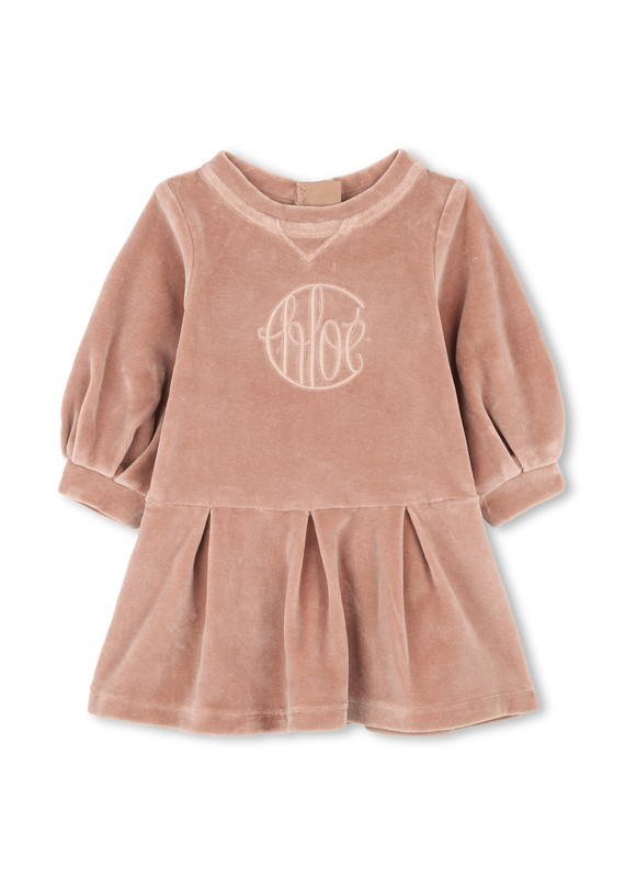 Chloé Chloé - Jurk velvet oud roze
