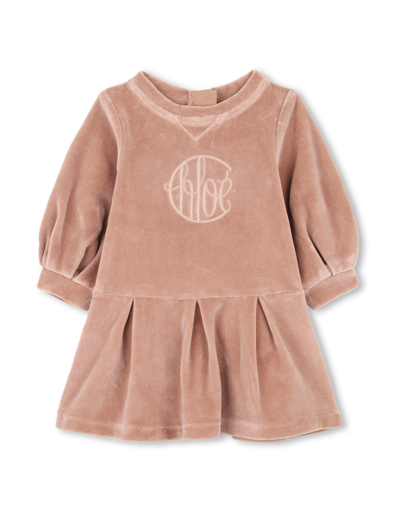 Chloé Chloé - Jurk velvet oud roze