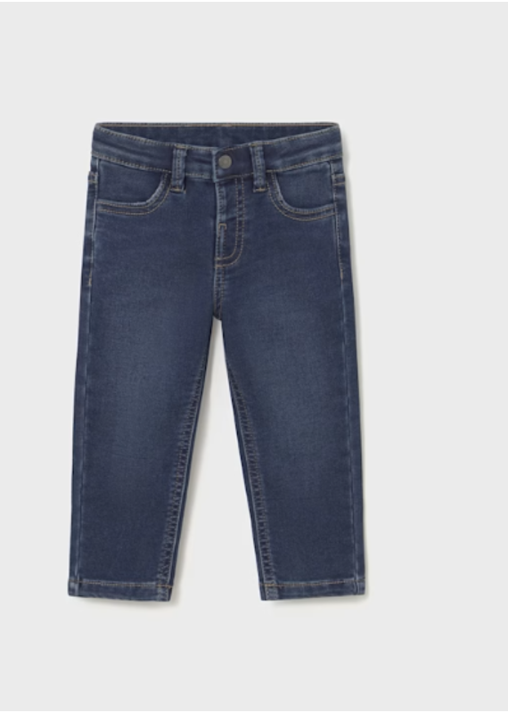 mayoral Mayoral - jeans broek met bruine accenten