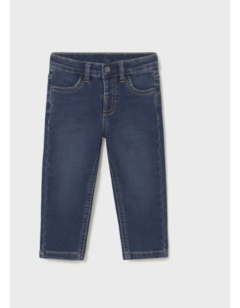 mayoral Mayoral - jeans broek met bruine accenten