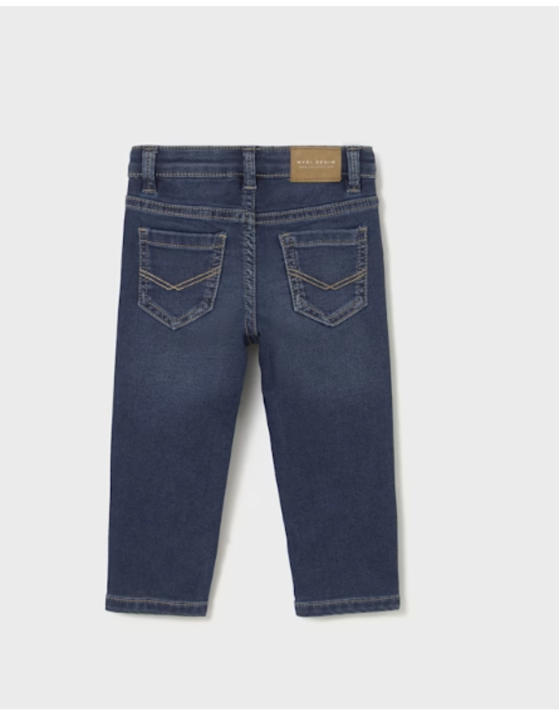 mayoral Mayoral - jeans broek met bruine accenten
