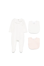 Chloé Chloé - Giftbox girls kruippakje kanten kraag + 2x slabbetjes 3m