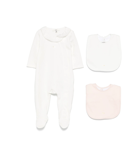 Chloé Chloé - Giftbox girls kruippakje kanten kraag + 2x slabbetjes 3m