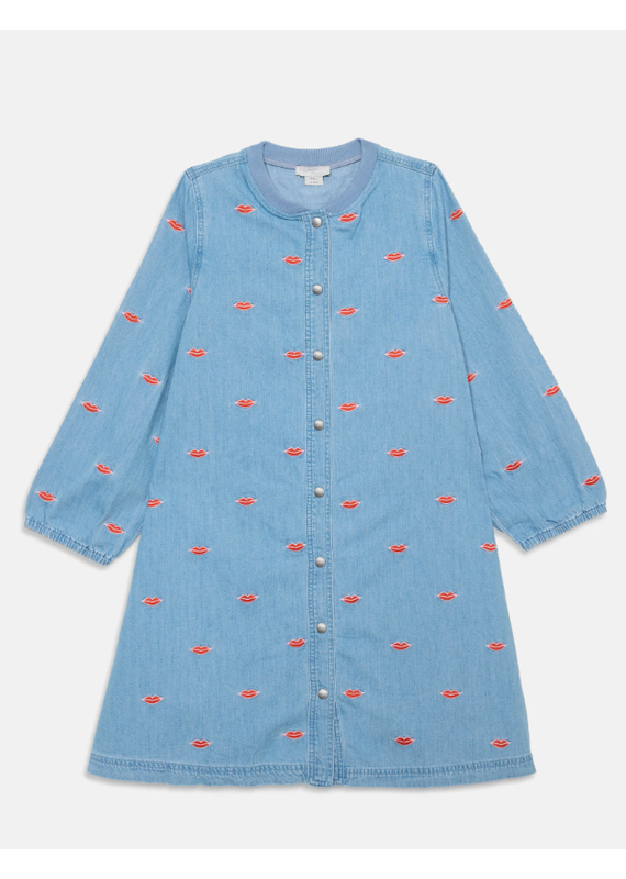 Stella McCartney Stella McCartney - Jeans kleed met kusjes