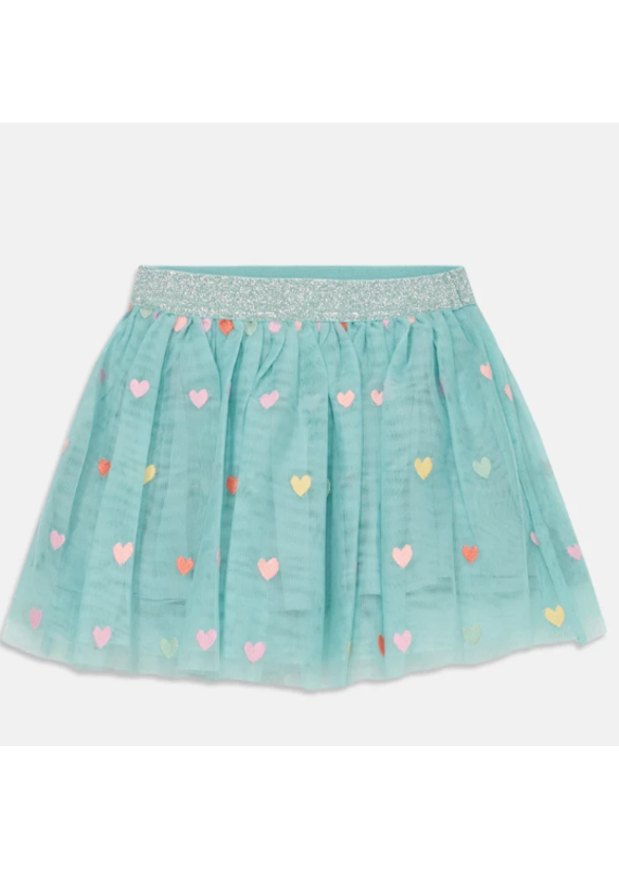 Stella McCartney Stella McCartney - Tulle rokje lichtblauw hartjes