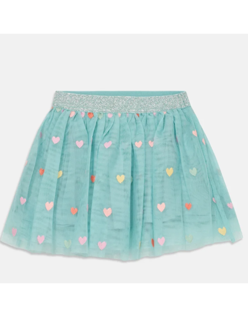 Stella McCartney Stella McCartney - Tulle rokje lichtblauw hartjes