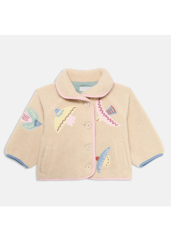 Stella McCartney Stella McCartney - Teddy fleece jas vogel