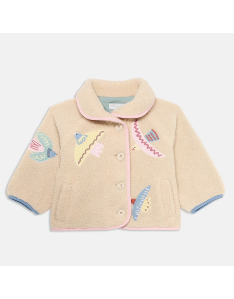 Stella McCartney Stella McCartney - Teddy fleece jas vogel