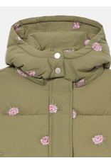 Stella McCartney Stella McCartney - Puffer winterjas khaki met rozen
