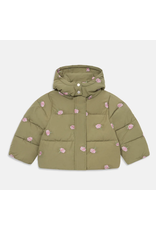 Stella McCartney Stella McCartney - Puffer winterjas khaki met rozen