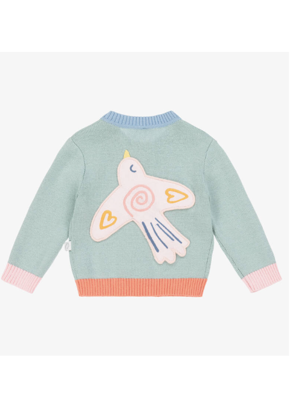 Stella McCartney Stella McCartney - cardigan pastel kleuren met vogels