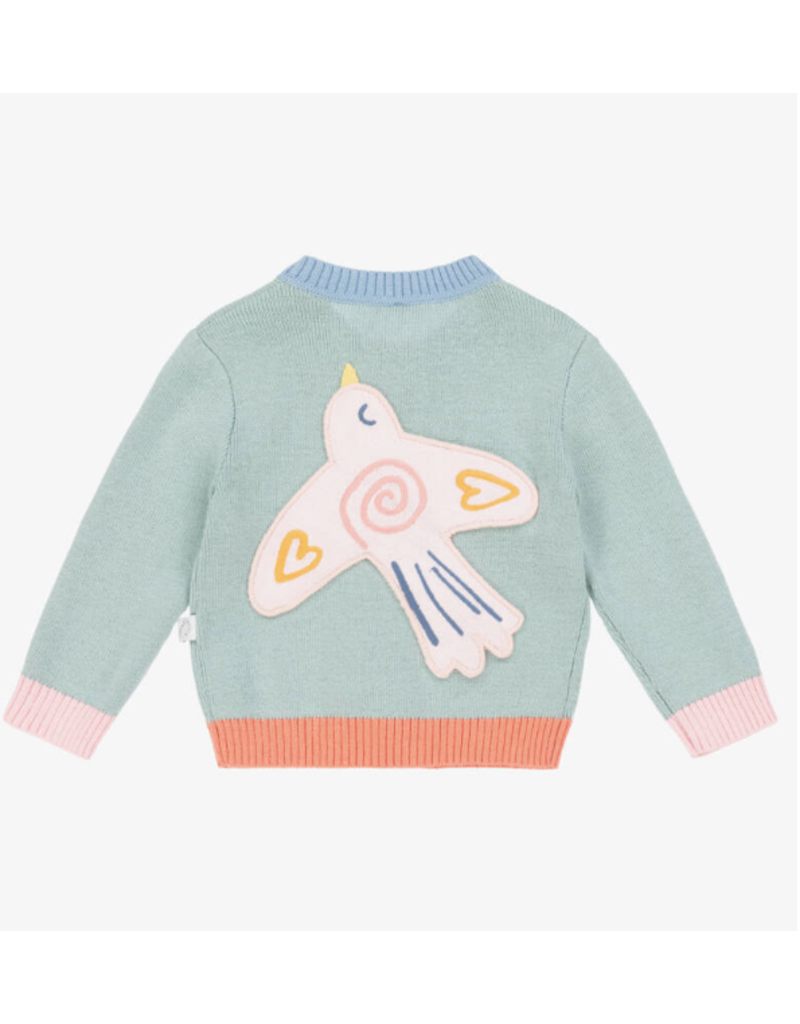 Stella McCartney Stella McCartney - cardigan pastel kleuren met vogels