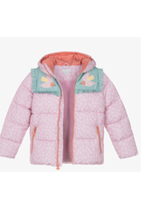Stella McCartney Stella McCartney - Puffer winterjas roze vogels/ster