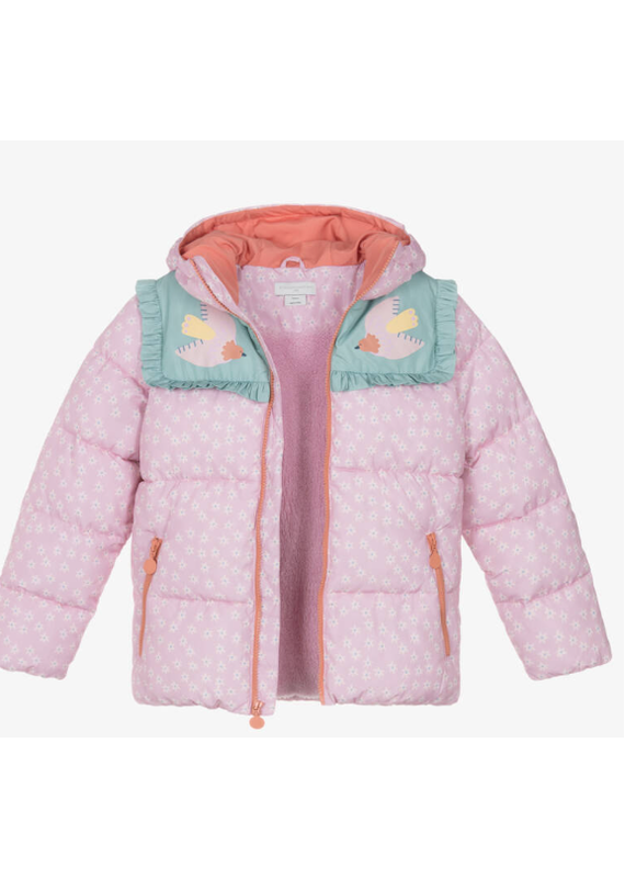 Stella McCartney Stella McCartney - Puffer winterjas roze vogels/ster