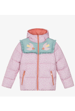 Stella McCartney Stella McCartney - Puffer winterjas roze vogels/ster