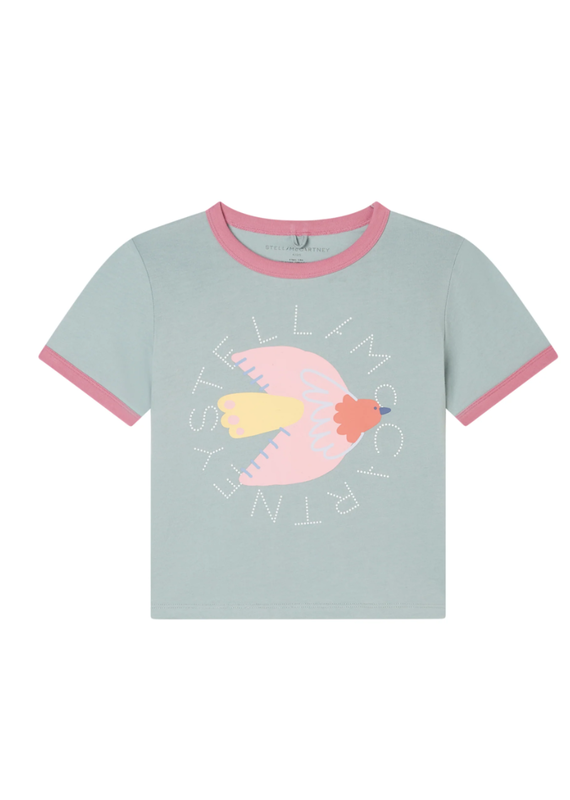 Stella McCartney Stella McCartney - T-shirt groen vogels