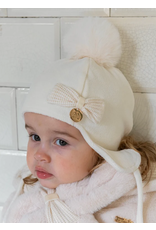 Natini Muts met strik-fleece-cream