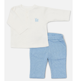 Poetree Kids Poetree - Luc baby-set rib Denim-Blue