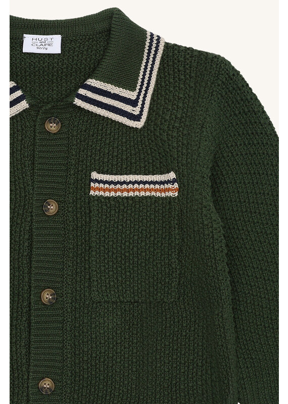 Hust and Claire Hust and Claire - Polo Cardigan Charli - groen