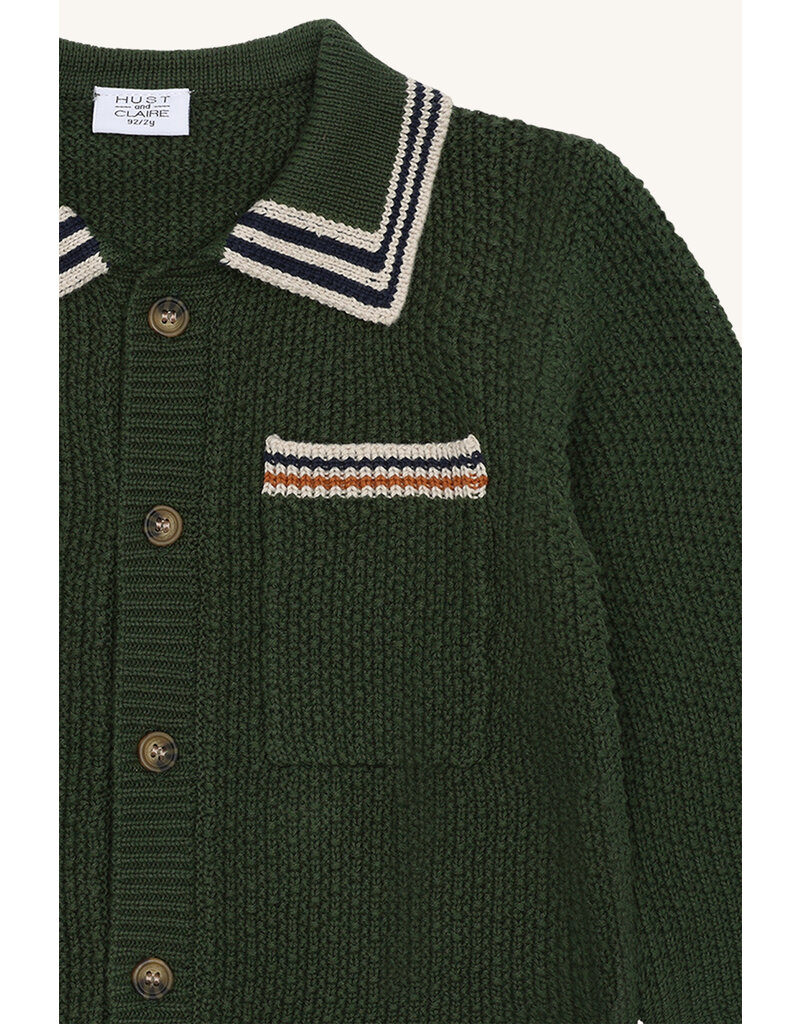 Hust and Claire Hust and Claire - Polo Cardigan Charli - groen