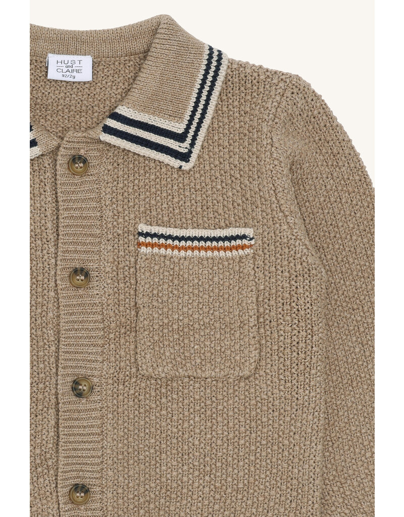 Hust and Claire Hust and Claire - Polo Cardigan Charli - Biscuit